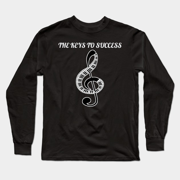 The piano keys to success Long Sleeve T-Shirt by wondrous